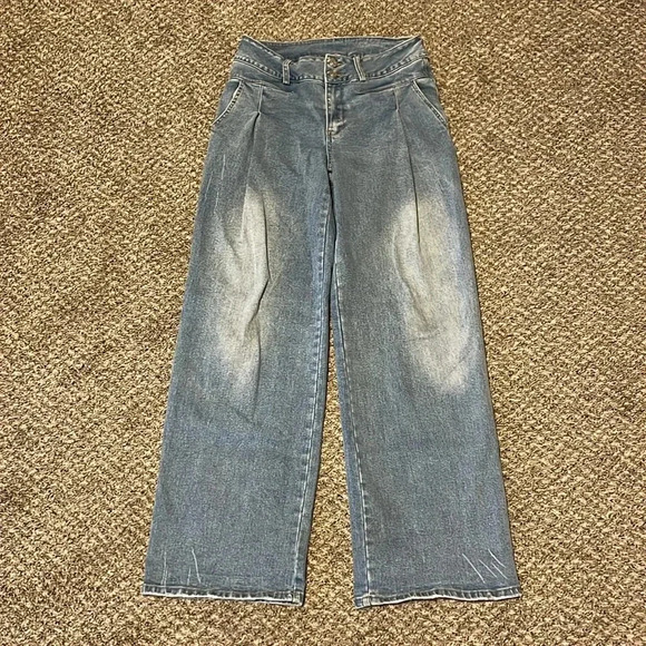 Bohme Vera Wide Leg Barrel Jeans Women's S Light Wash High Rise Baggy Loose Boho - Picture 2 of 13